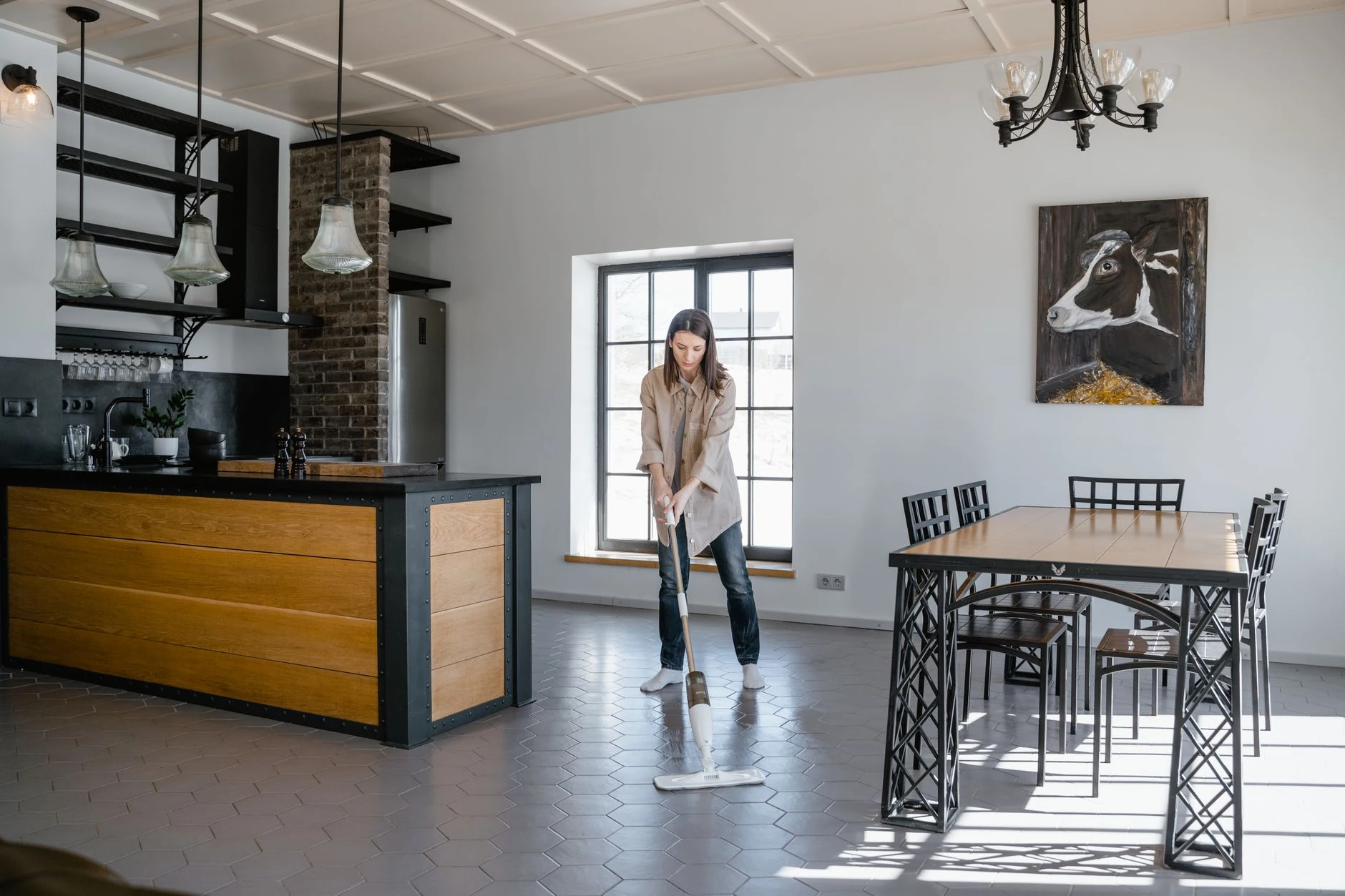 clean kitchen with no mess